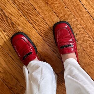 Patent Red Gucci Loafers